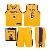 La Lakers jersey & shorts kids Geel